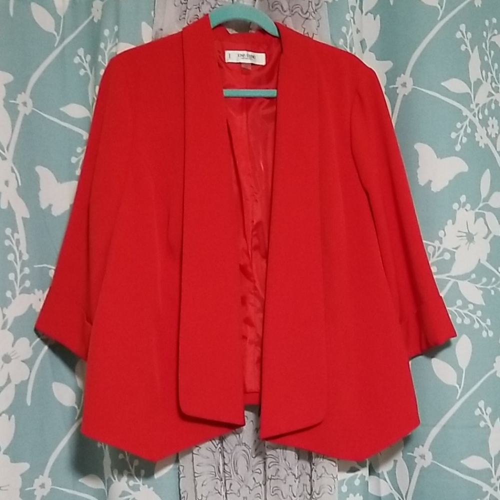 Plus Size Jones Studio Red Blazer 16 W